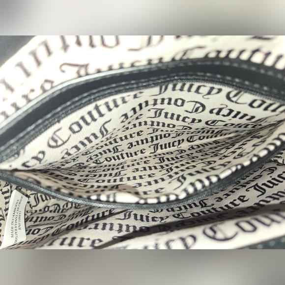 Juicy Couture Black and Grey Monogram Shoulder Bag/Crossbody - Picture 8 of 11